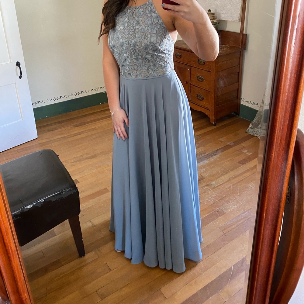 Blue bridesmaid dress